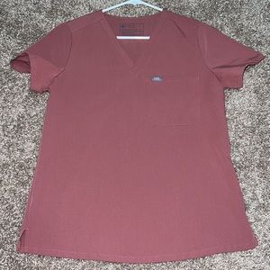 Women’s mauve figs one pocket scrub top